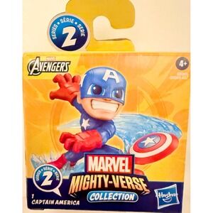 Hasbro Marvel Mighty-Verse Series 2 Captain America Kids OS Blue New